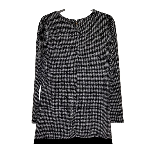 Michael Kor, Black White, Long Sleeve dress, Solid Black Flowy Bottom, Women's S - Picture 3 of 6